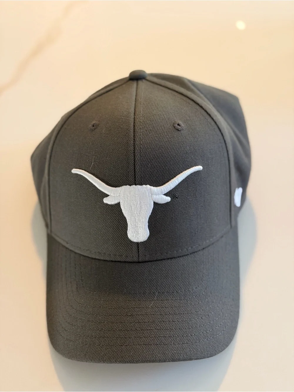 '47 Black Cap with White Longhorn Embroidery